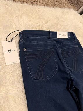 7 For All Mankind Deep Indigo Skinny Jeans